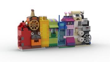 Набор LEGO MOC-55334 10715 Rainbow houses