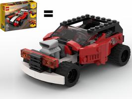 Набор LEGO MOC-57242 Hot Rod SUV 31100 B-model (alternate build)