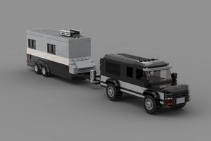 Набор LEGO Australian camper with black SUV