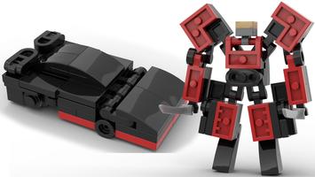Набор LEGO MOC-58130 Transformers Micro TLK Drift Mini Mercedes-Benz AMG Mecha
