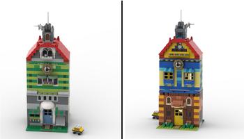 Набор LEGO MOC-58722 11004 11005 House 2in1