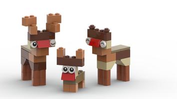 Набор LEGO MOC-59345 10698 Reindeer Family