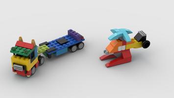Набор LEGO MOC-61536 Helicopter transporter truck (Alt build for 11001)