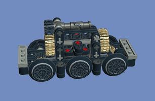 Набор LEGO An idea for a 3-axle locomotive bogie with Technic beams