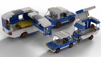 Набор LEGO MOC-63728 Car & camper - Remake of Classic set 6694