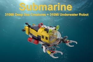 Набор LEGO MOC-64855 Submarine 31088 + 31090 2 to 1