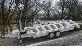 Набор LEGO MOC-65467 THW Boat Trailer (2 axes)