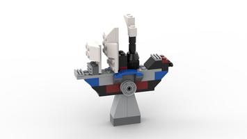 Набор LEGO MOC-65960 10696 Paddle steamer on stand