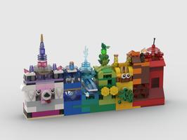 Набор LEGO MOC-67118 11013 Rainbow houses