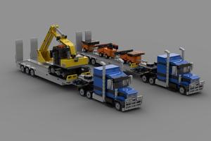 Набор LEGO MOC-68832 trailer for truck based on housen garden official