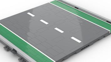 Набор LEGO MOC-68983 60304 Straight Road, extended with bike lane and guttering