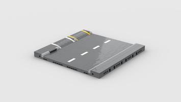 Набор LEGO MOC-69819 MILS with Lego City Road Plates for Corner Garage right side