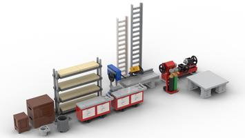 Набор LEGO MOC-70565 Engine Shed Interior Pack