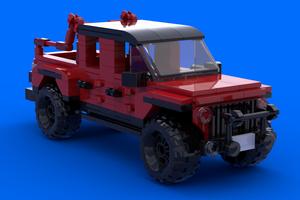 Набор LEGO MOC-72488 Jeep Red Bare Gladiator Rubicon