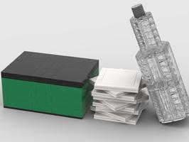 Набор LEGO MOC-76024 Toy box, pile of paper and bottle