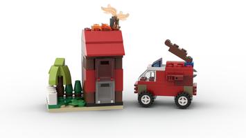 Набор LEGO MOC-76275 11013 Fire truck and house