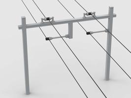 Набор LEGO MOC-76805 Overhead Wire Double Track
