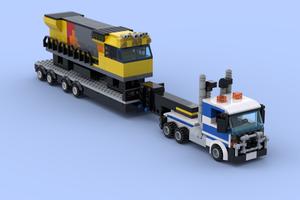 Набор LEGO MOC-77152 truck hauling train