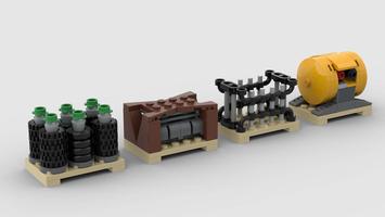 Набор LEGO MOC-77345 Palets with freight (4x6)