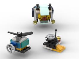 Набор LEGO MOC-77504 Blocky copter vs invader from Mars