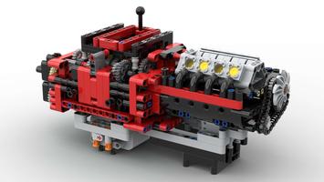 Набор LEGO MOC-79482 Lego Ferrari 488 GTE Manual 8 Speed Gearbox