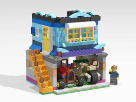 Набор LEGO MOC-79929 10698 Townhouse with Garage and Vehicles