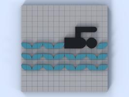 Набор LEGO MOC-80001 Sign for Swimming