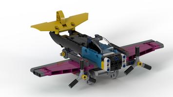 Набор LEGO MOC-80395 Twin Prop Plane