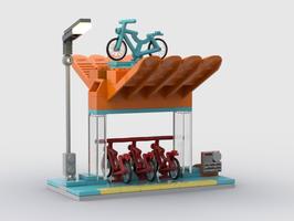 Набор LEGO MOC-80636 Bicycle Share Station