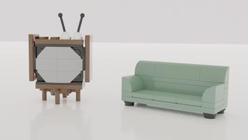 Набор LEGO 1950s couch and TV