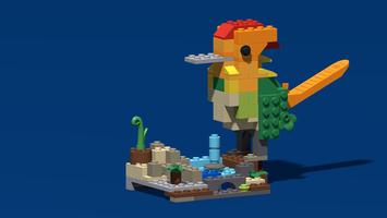 Набор LEGO MOC-81741 BYGGLEK Green and Orange Bird