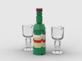 Набор LEGO Wine bottle and glasses mini build