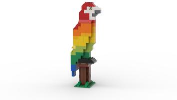 Набор LEGO MOC-83552 11005 Rainbow parrot