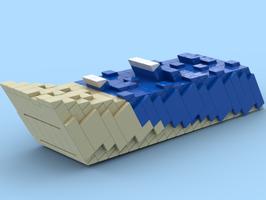 Набор LEGO MOC-83877 Ocean made out of 1x1 Cheese Slopes