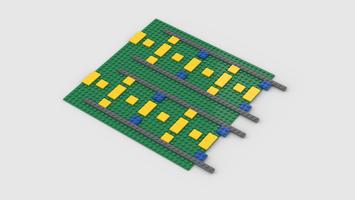 Набор LEGO Ballasted Straight Track Interlocking Baseplates (32x32)
