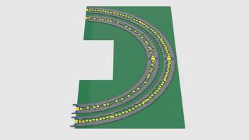 Набор LEGO MOC-84454 Ballasted R72&R88 Curve Track Interlocking Baseplates