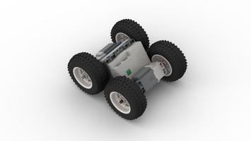 Набор LEGO Shortest 4 Big Wheel Skid Steer Chassis