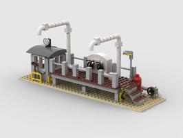 Набор LEGO MOC-84931 Eisenbahn Abfullstation fur Kesselwagen  - Railway filling station for tank wagons