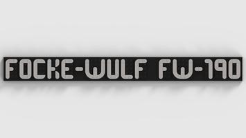 Набор LEGO MOC-87486 Focke-Wulf FW 190 Name Tag