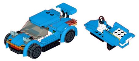 Набор LEGO MOC-88089 60285_SCORE BAJA BUG WITH JET BOAT