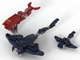 Набор LEGO MOC-89362 Mantaray and shrimp (31088)