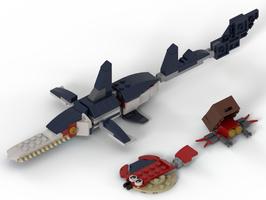 Набор LEGO MOC-89371 Sawshark, flatfish and hermit crab (31088)