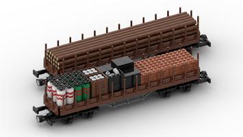 Набор LEGO MOC-89961 Flatcar with stakes