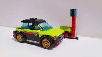 Набор LEGO MOC-90017 60258 Lime sedan with signal light