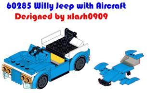 Набор LEGO MOC-90543 60285_Willys  jeep with Aircraft