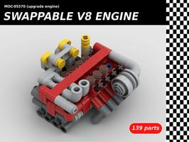 Набор LEGO MOC-95570 Swappable turbocharged V8 engine