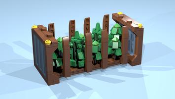 Набор LEGO Open 20-Feet Container (8 studs wide) with 8 Trees