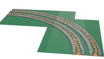 Набор LEGO MOC-96364 Baseplates for Ballasted R104 & R120 Curve Tracks
