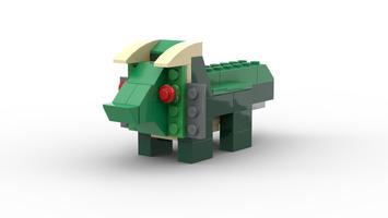 Набор LEGO MOC-97510 10698 Green dinosaur