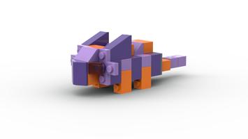 Набор LEGO MOC-97554 10698 Purple dinosaur
